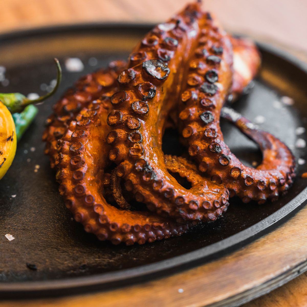 The Worthington signature dishes Smoked Brisket Empanadas
Grilled Octopus
Churrasco Steak
